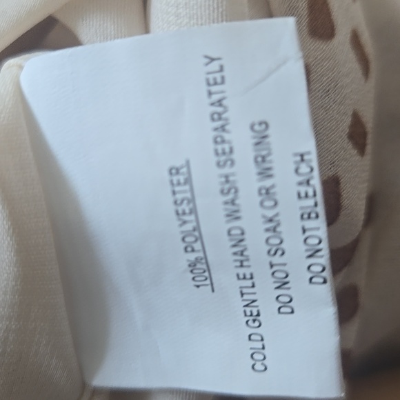 NWT Saints + Secrets Look My Way Brown And Cream Printed Mini Dress Size Medium - Picture 4 of 11